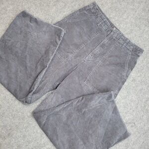 BDG Corduroy Pants Womens 10 Black Streetwear High Rise Wide Leg Raw Hem Y2K